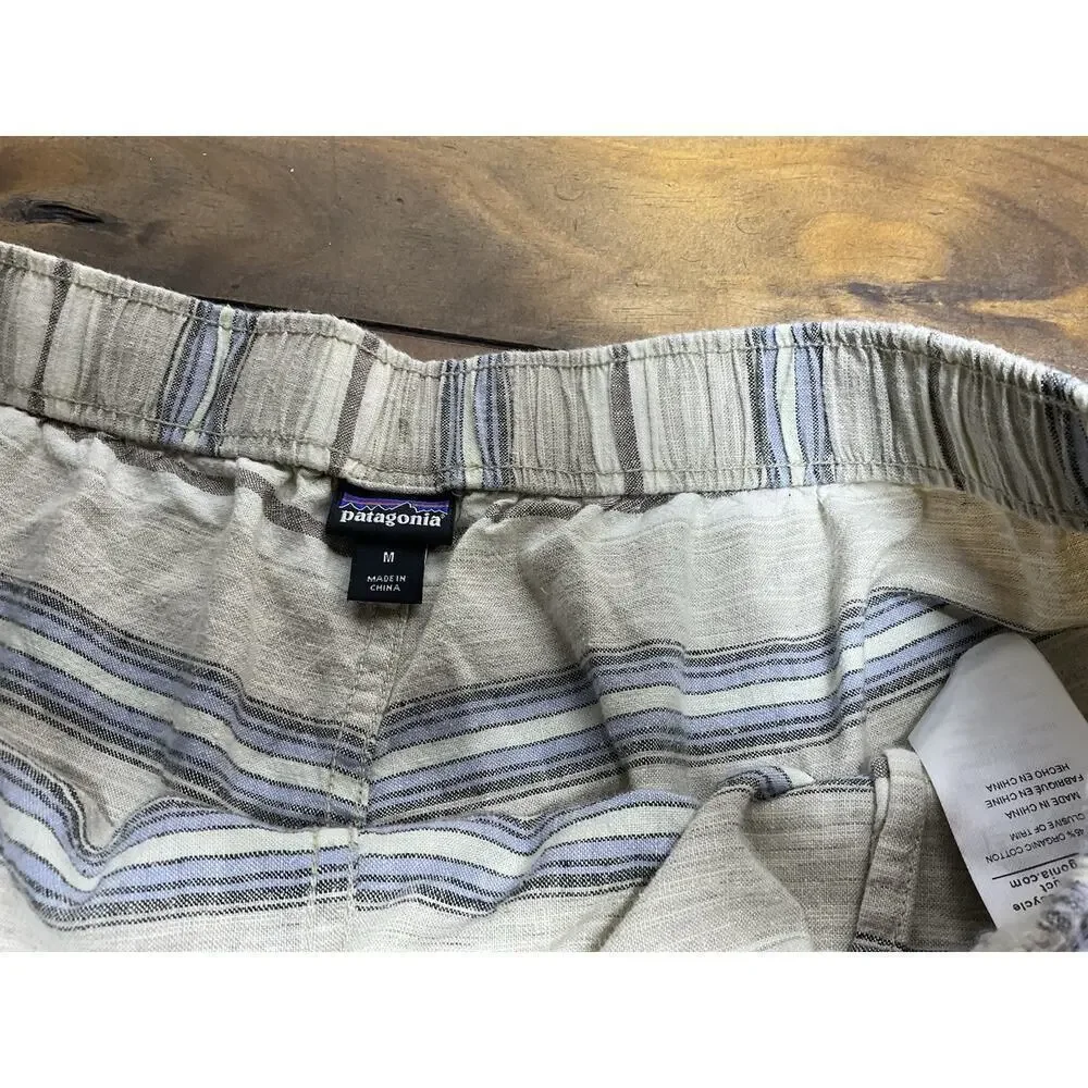 Patagonia Women’s Island Hemp Baggies Shorts Size Medium Striped